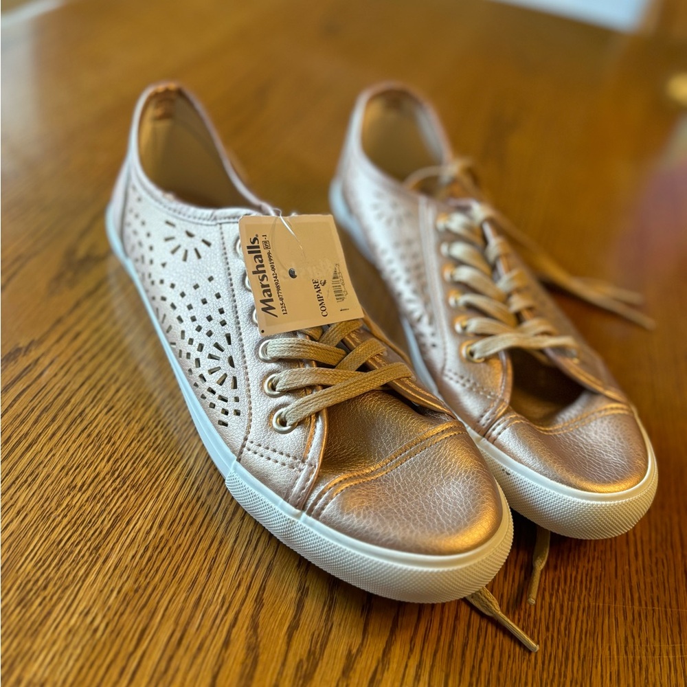 Gold sneakers